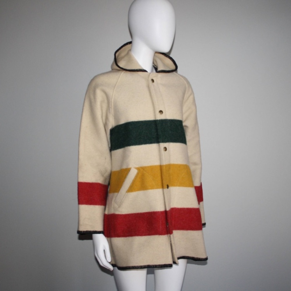 Vintage Woolrich Hudson's Bay Striped Blanket Coat